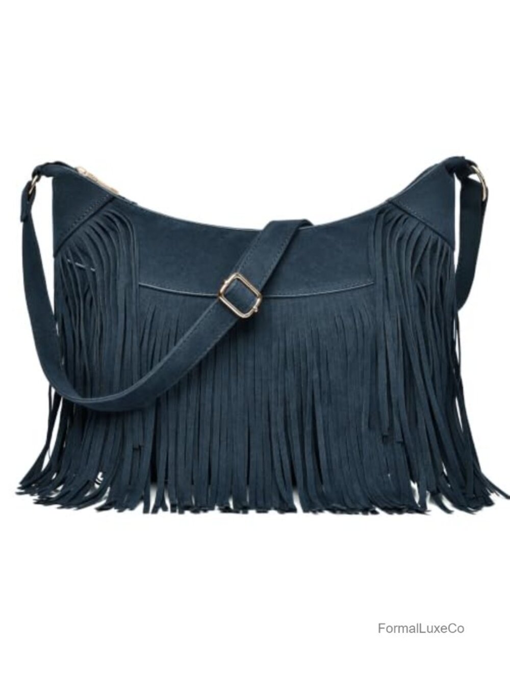 Fringe Suede Crossbody Purse Boho Western Hobo Bag Women